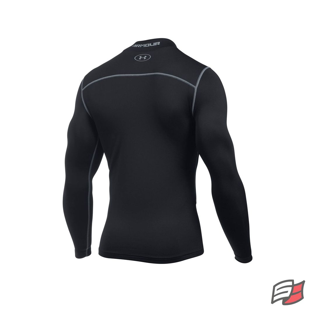 Under Armour Mens Cold Gear Armour Compression Mock Neck Top - Black